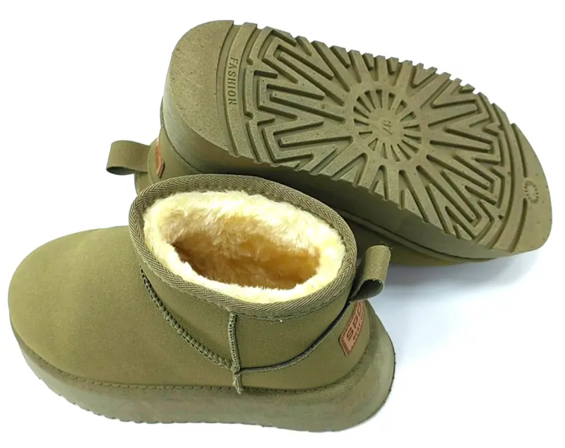 Womens Faux Fur Slip On Platform Snug Boots Ladies Ankle Warm Comfy Shoes 3
