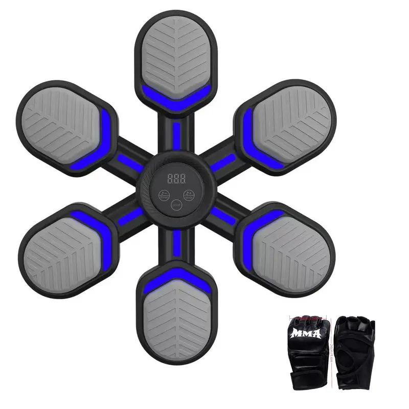 Music Boxing Machine, Intelligent Boxing Machine with Lighting, Wall Mounted Boxing Machine for Adults and Kids, Supports Bluetooth, Speed Adjustment, Mounting Height 6