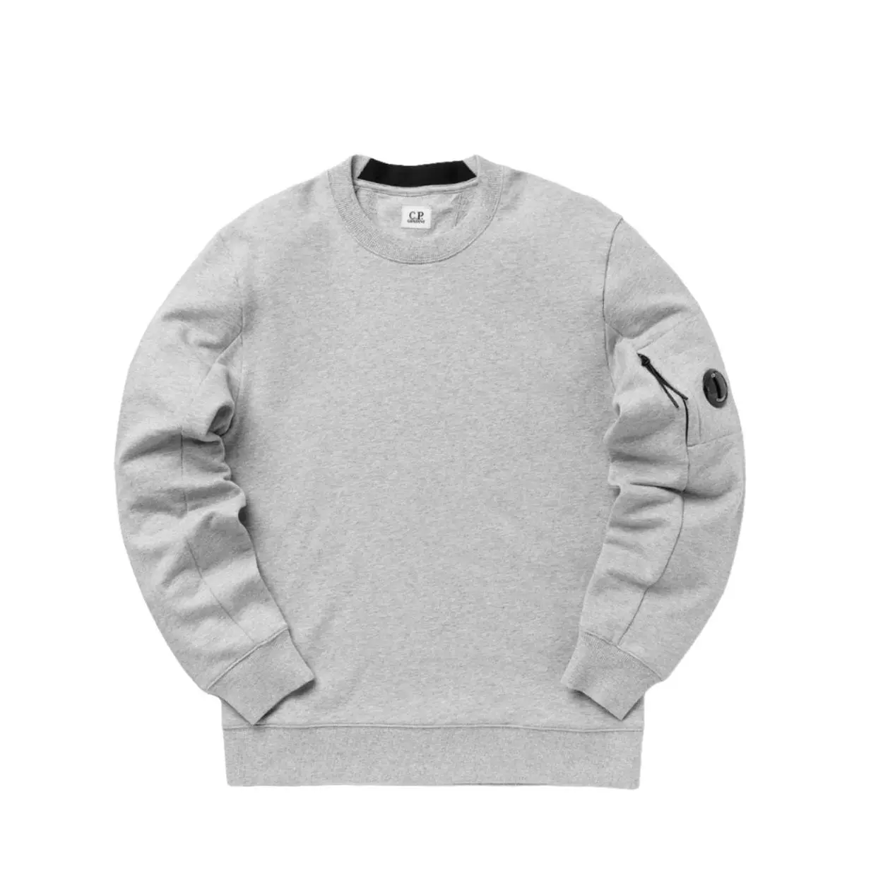 Cp Company Diagonal Raised Cotton Lens Sweatshirt in Grey