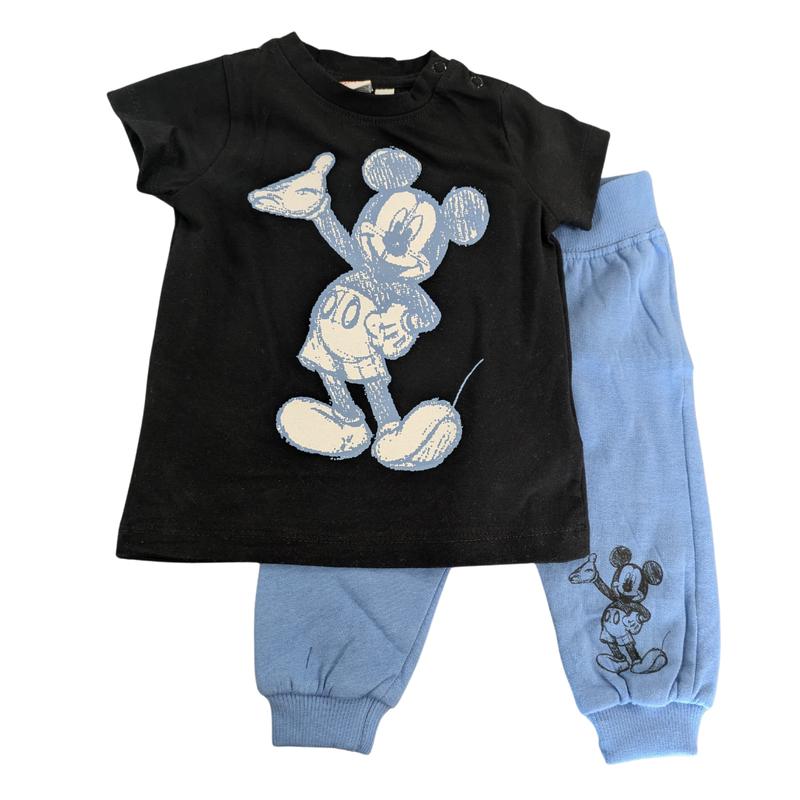 Mickey Mouse Children's 2 Piece Clothing Set - Sketch Design Joggers & Short Sleeved T-shirt- Kids Clothes 0