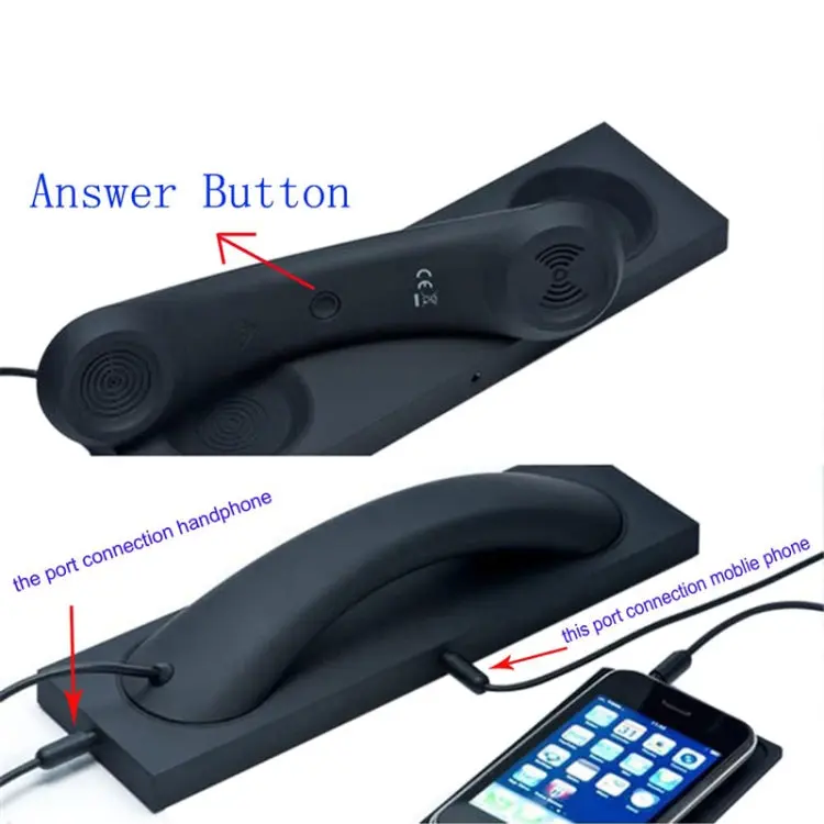 3.5mm Universal Office Mobile Phone Retro External Headset Mobile Phone Handset, 3.5mm Wired Black, 3.5mm Wired White 2