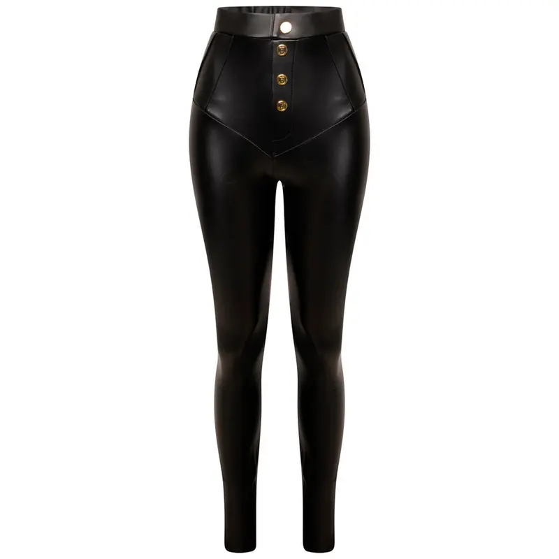 Premium Black Leather Pants 7