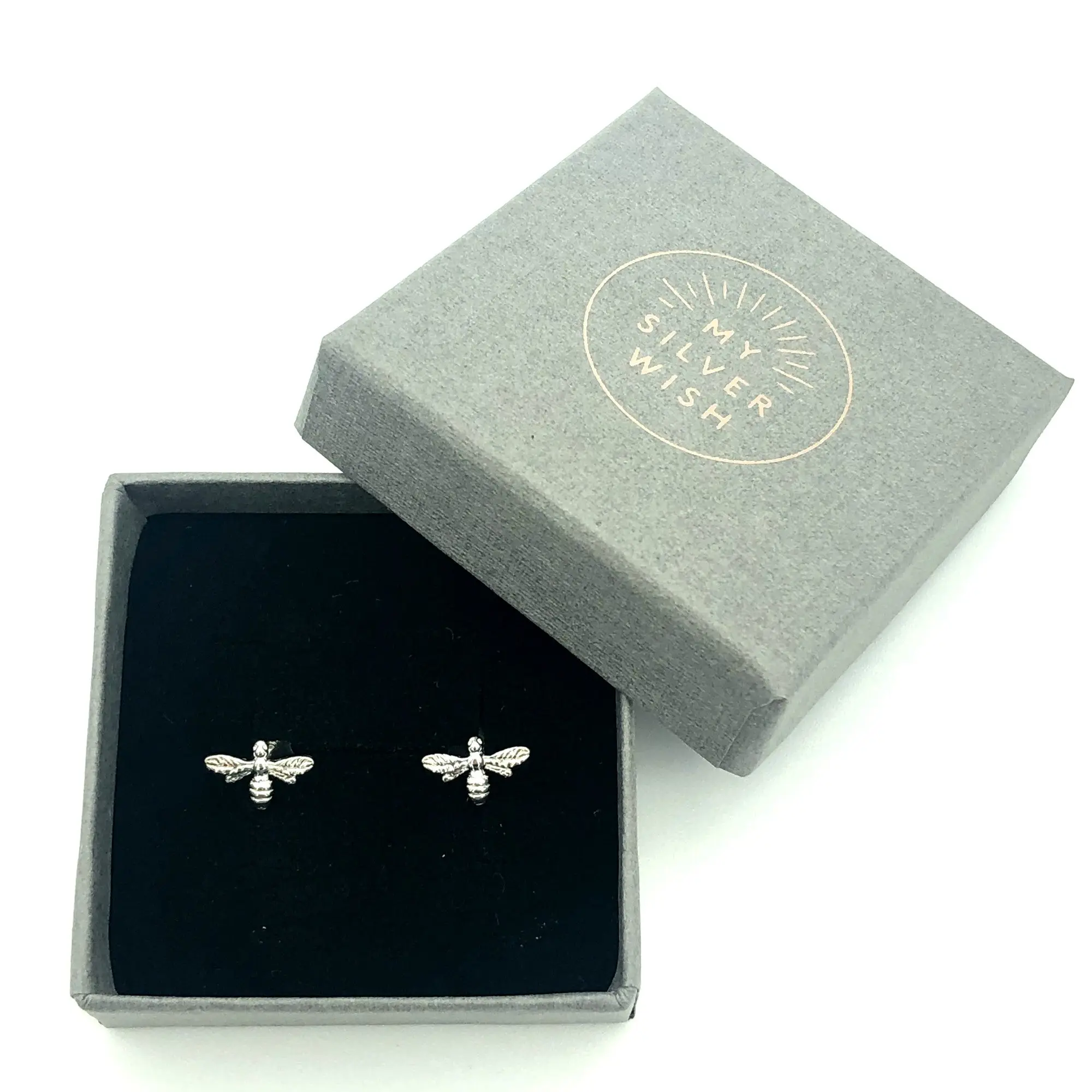Bee Sterling Silver Stud Earrings