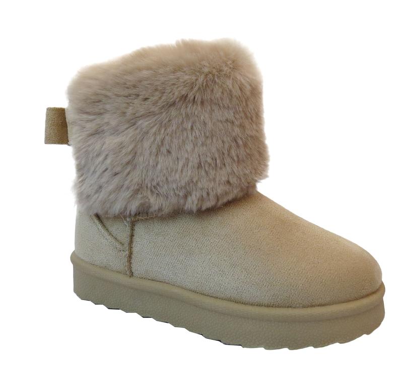 Cozy Kids' Faux Fur Lined Boots with Fluffy Collar Girls' Comfort Winter Footwear 7