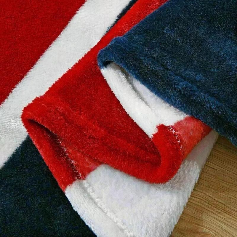 Bed sofa  throw flag Union Jack British soft faux fur fleece blanket size double king 2
