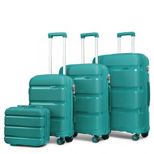 [MissLulu Bags] Bright Candy Design Hard Shell Polypropylene 20''/24''/28'' Suitcase with TSA Lock and 14'' Vanity Case Classic Collection - Teal