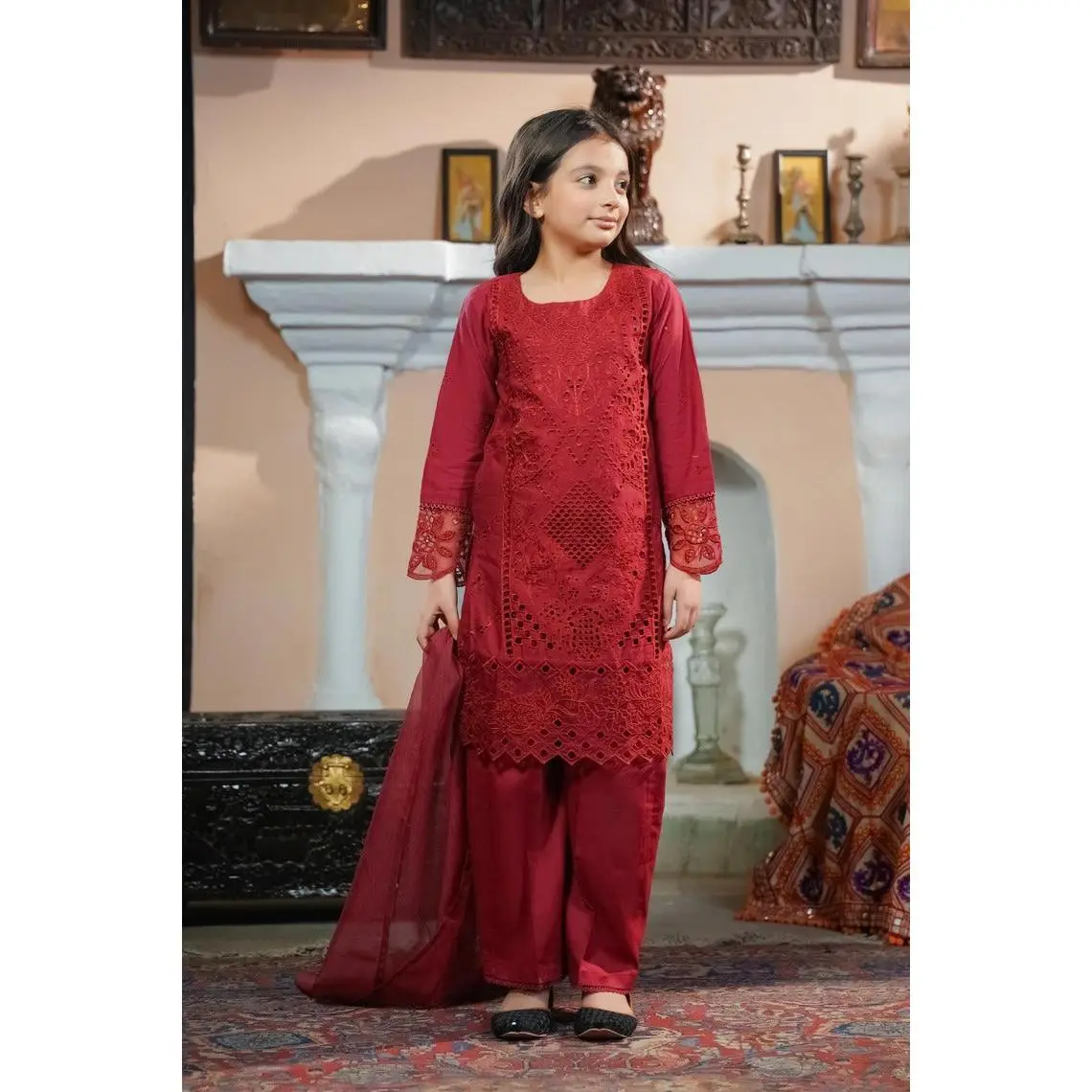 Motif Kids Schifilli Embroidered Suit
