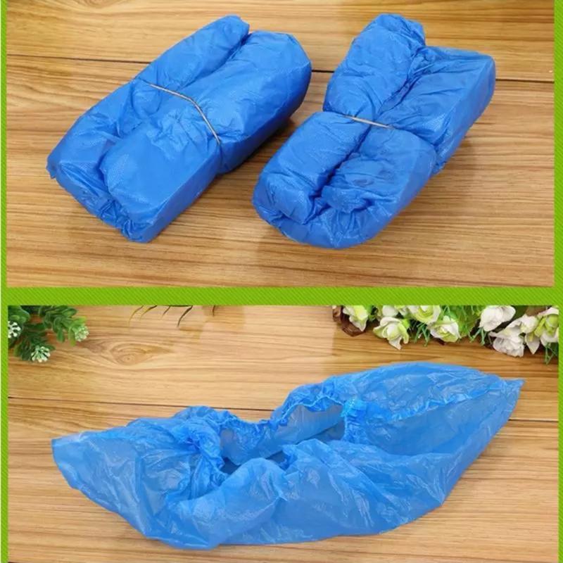 BLUE Shoe PROTECTORS Covers Overshoe DISPOSABLE Plastic Rain WATERPROOF Carpet 5