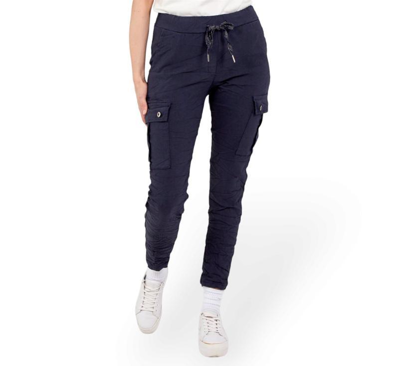 Women's Plain Combat Magic Cargo Stretchy Pants Ladies Italian Utility Pocket Joggers 2