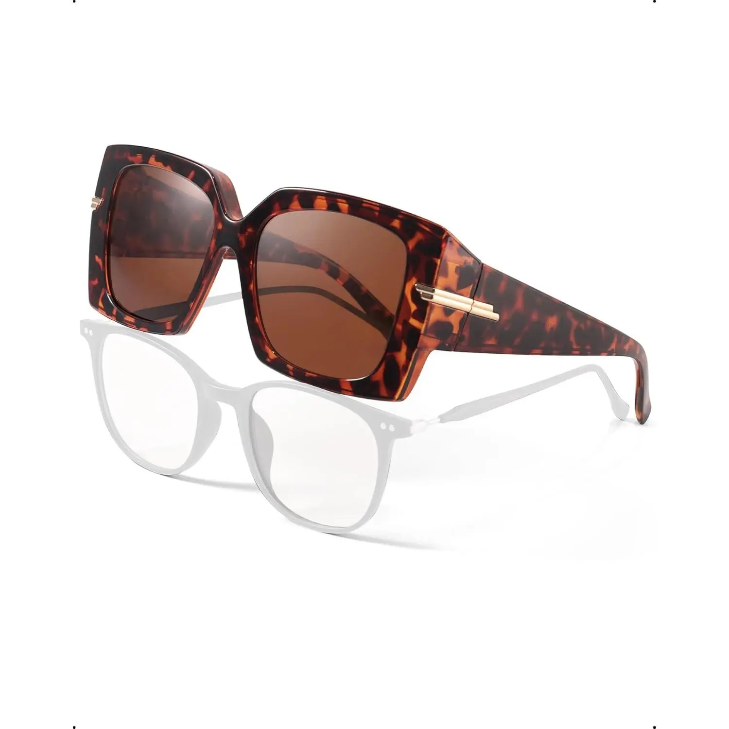 Myiaur Fit Over Sunglasses Polarized for Women UV400 Protection, Over Glasses for Daily Wear & Driving, Trendy Design, Large Frame
