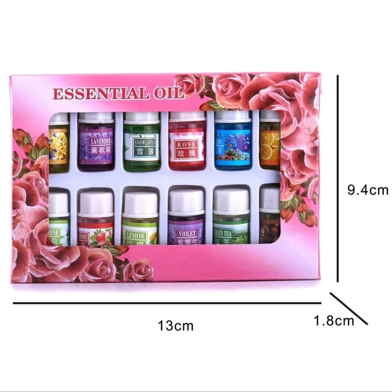 12Pcs 100% Pure Oils Essential Oil Set for Humidifier - Aromatherapy Gift Kit Pack Healthcare Solution Fitness Wellness Healthy Treatment Therapeutic 2