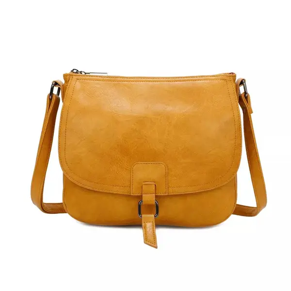 Women's Satchel Cross body Bag Long Strap Messenger Bag Synthetic & Leather Detail Saddle Shoulder Handbag