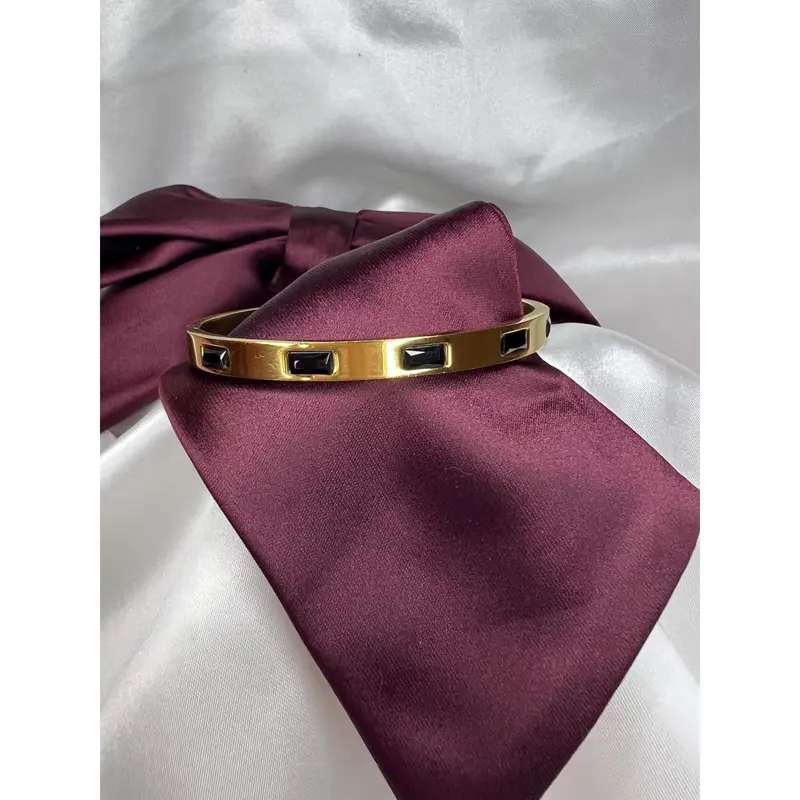 Grace & Faith Jewellery | Jewellery for the GOLD GIRLIES | 18K Gold Plated Stainless Steel Lunelle Bangle bracelet stacks 1