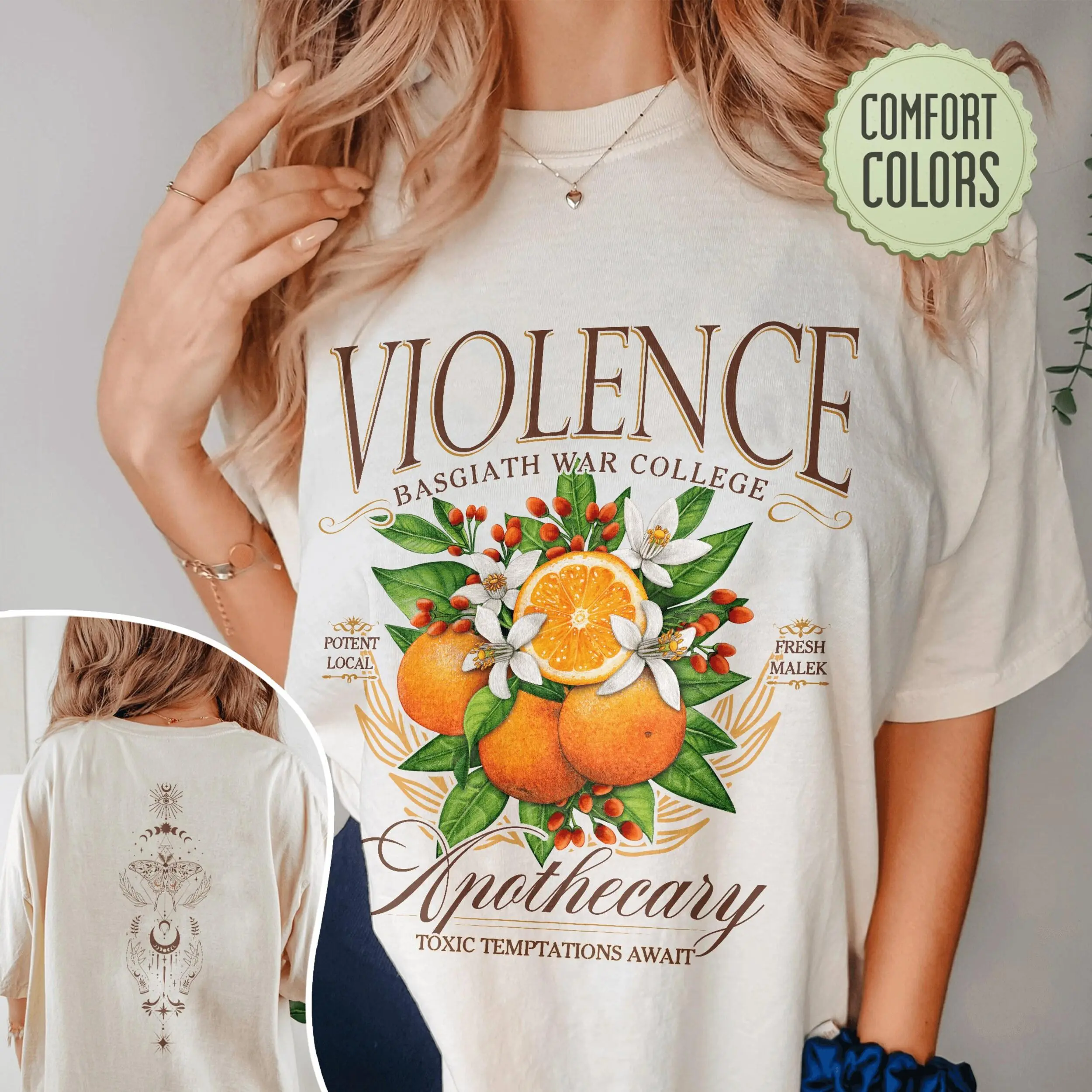 Violet Apothecary Shirt, Basgiath War College Merch, Fourth Wing Shirts, Riders Quadrant, Bookish Tee, Gift For Book Lover Cotton Crewneck