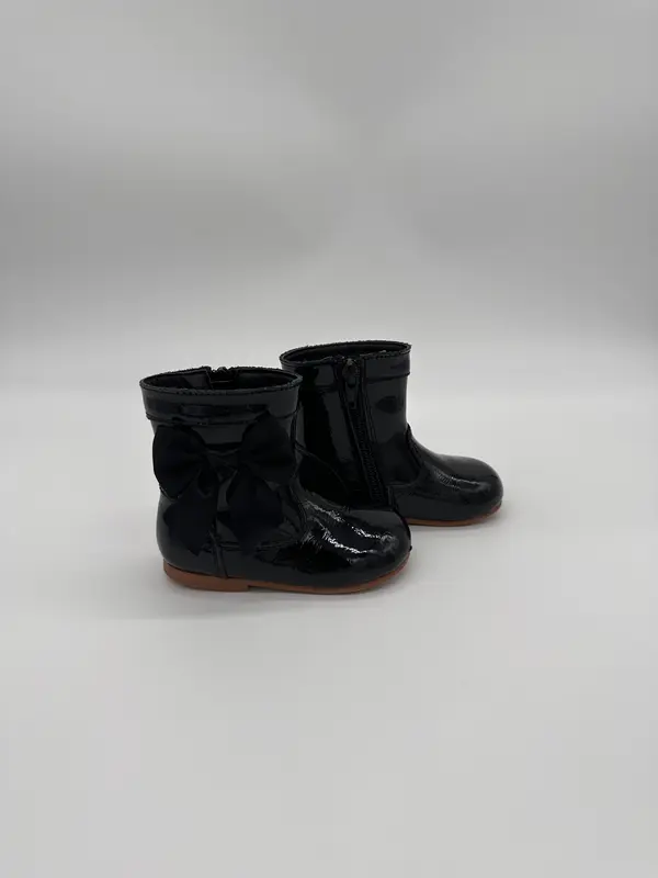 MARION Black Bow Kids Leather Boots 2