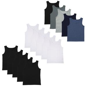 Boys 5 Pack Vests Underwear Sleeveless Kids 100% Cotton White Size 4-13 Years
