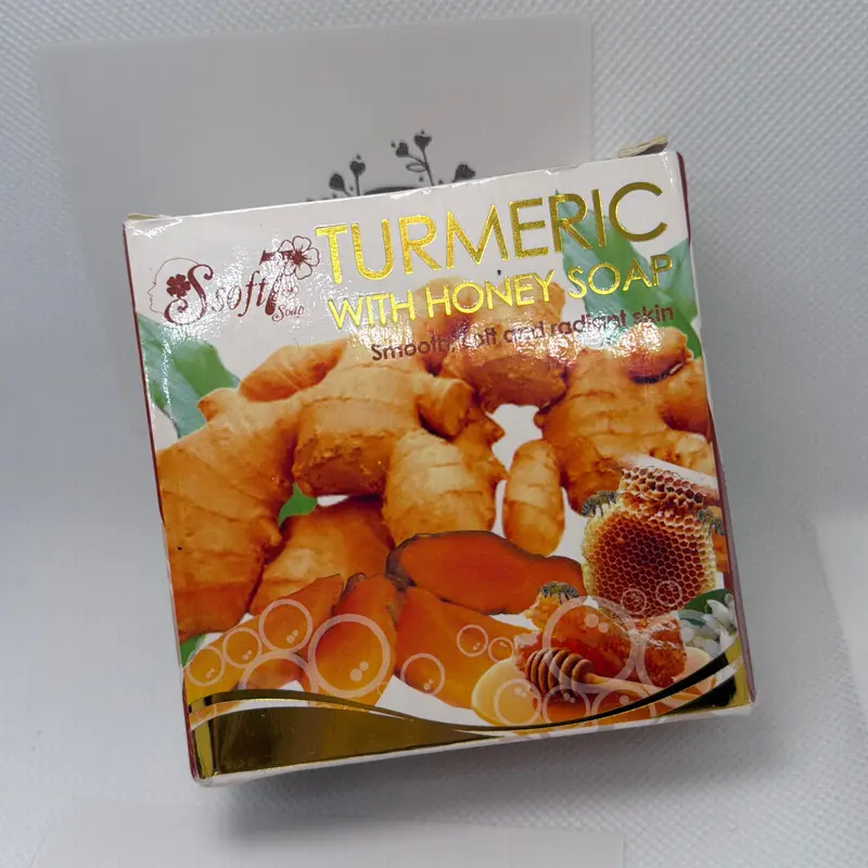 Soft 7 Turmeric and Honey Soap for face and Body Care and Comfort Gentle Skin Repair 2