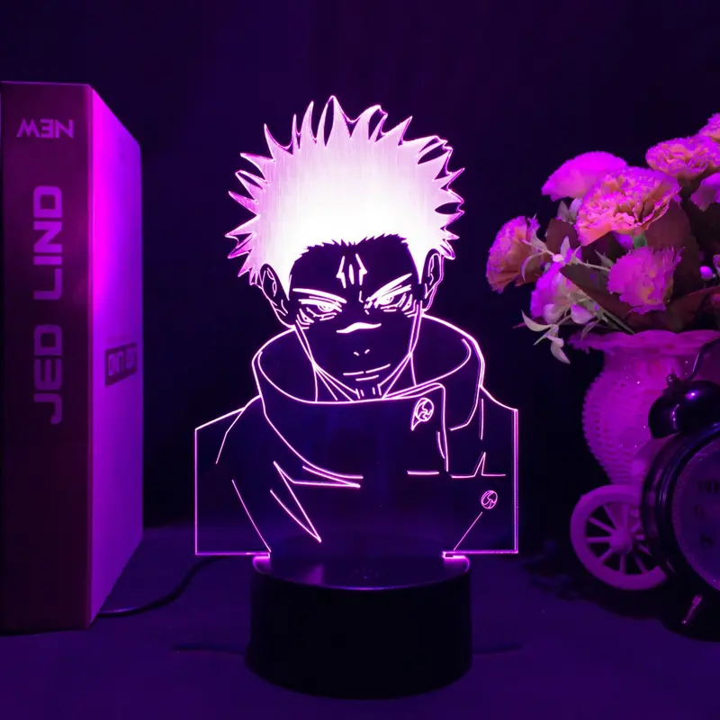 Lucky Light Jujutsu Kaisen Anime Ryomen Sukuna Figure 3D LEDNight Light For Anime Lamp Birthday Gift Easter Gifts Mother‘s Day Gifts 6