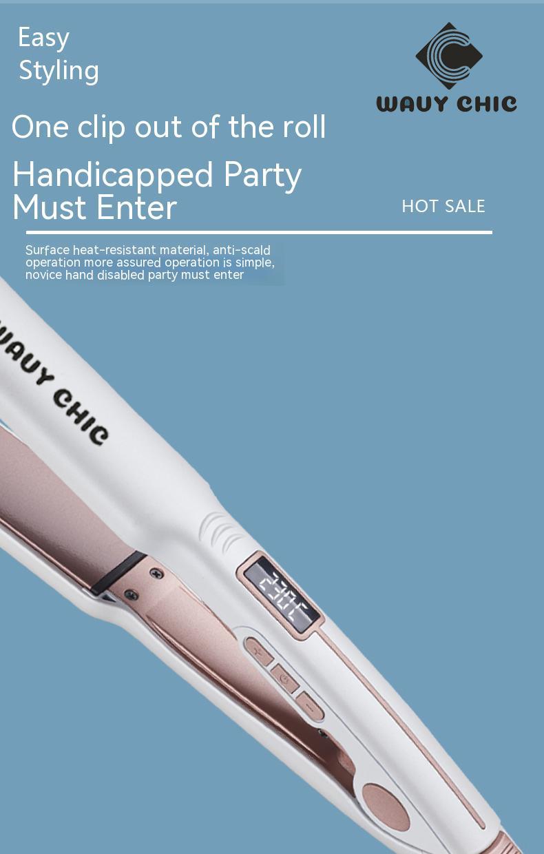 Product Introduction of 【wavy chic】2025 Professional Hair Straightener for Effortless Straightening, Ceramic Hair Straightener, Straight & Curly Styling Tool, 10S Fast Heat up Adjustable Temperature  LCD Display, Portable Splint with Storage Locking, For New Year Gift to Girl 7