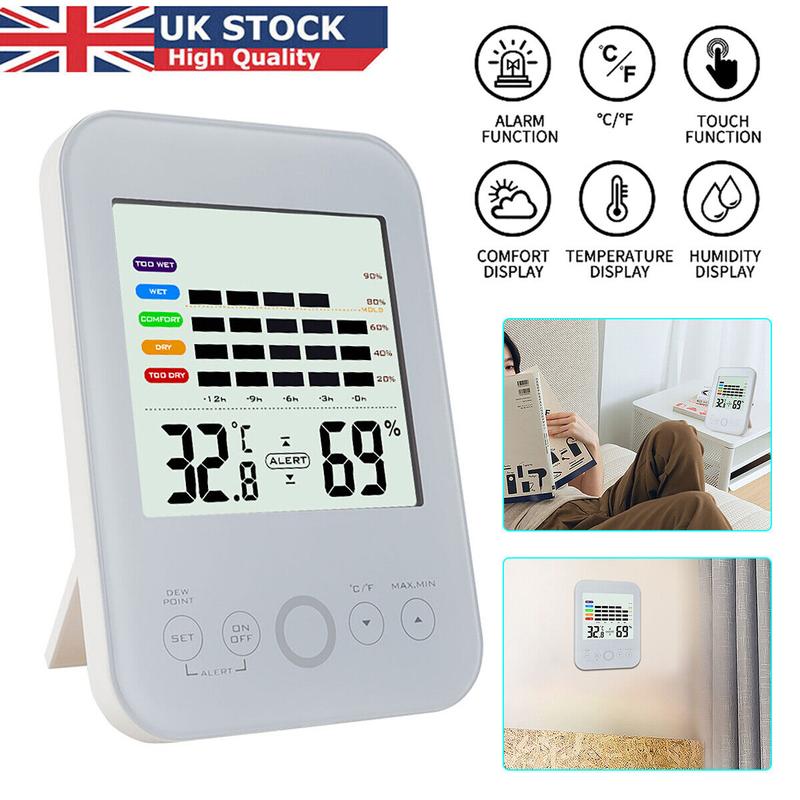 Digital Humidity Meter LCD Thermometer Hygrometer Indoor Temperature Meter Gauge 6