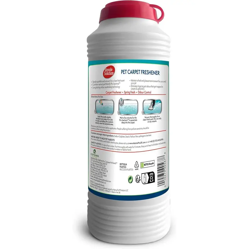 Simple Solution Pet Carpet Freshener with Enzymatic Cleaning Granules - 500g 1