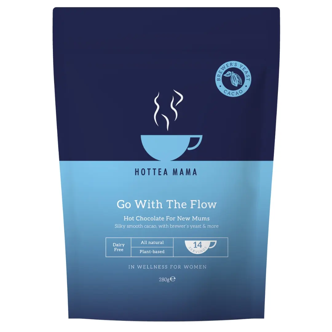 HotTea Mama | Go With The Flow Breastfeeding Hot Chocolate | Brewer's Yeast | Cacao | Coconut Milk Powder | Coconut Sugar | Natural Galactagogue Support For New Mums | New Mum Gift