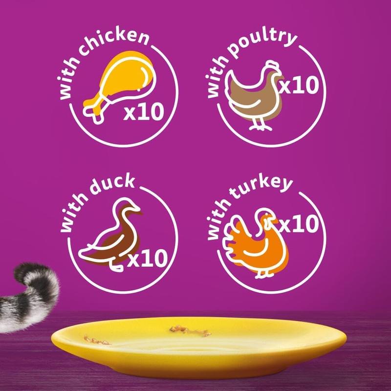 7+ Senior Cat Food Poultry Selection in Jelly, 85 g (Pack of 40), Packaging May Vary 4