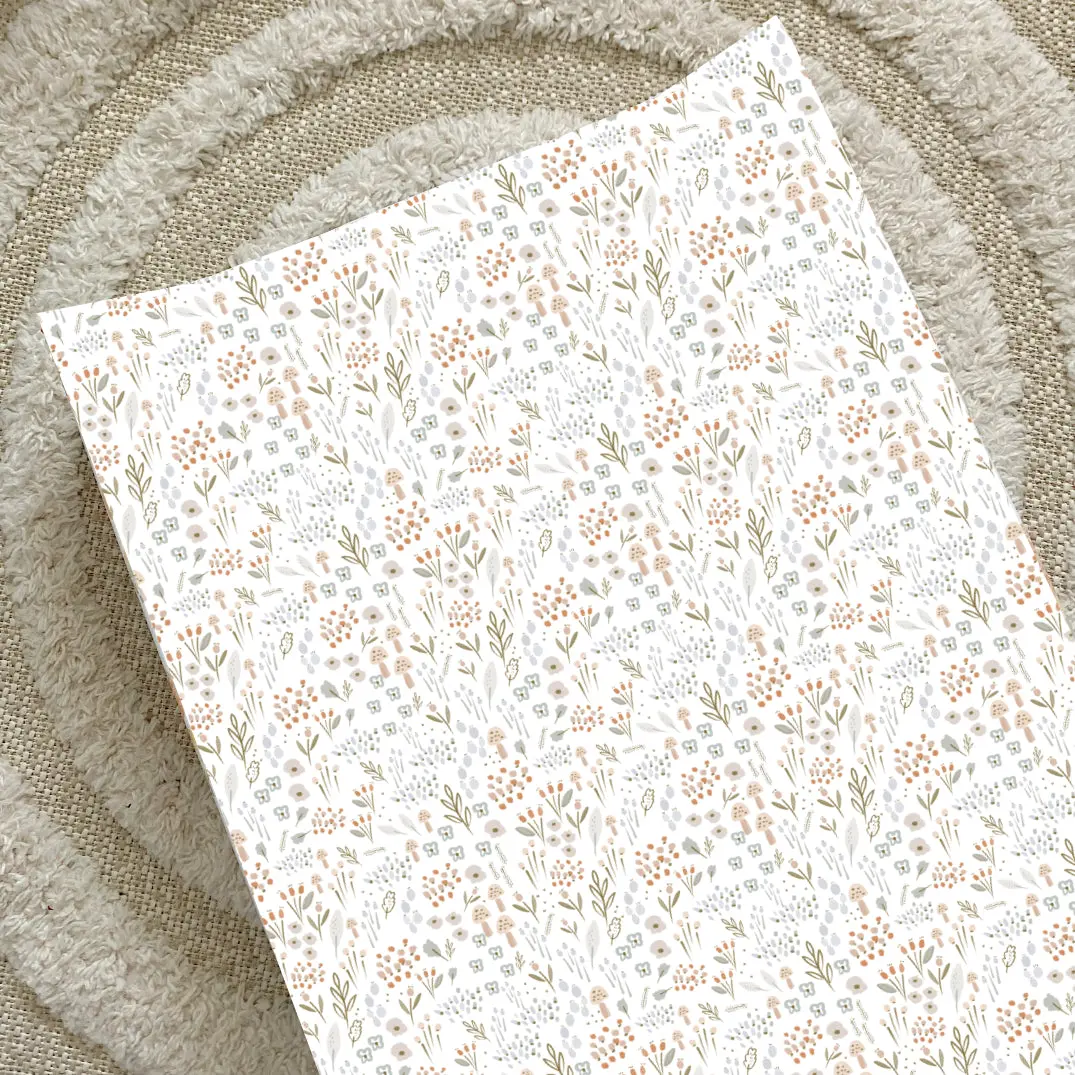 Anti-Roll Wedge Changing Mat - Woodland Floral