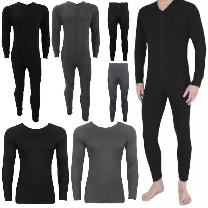 Mens Adults Thermal Underwear Onesie Thermal All In One Overall Body Suit Long Cotton Menswear 0