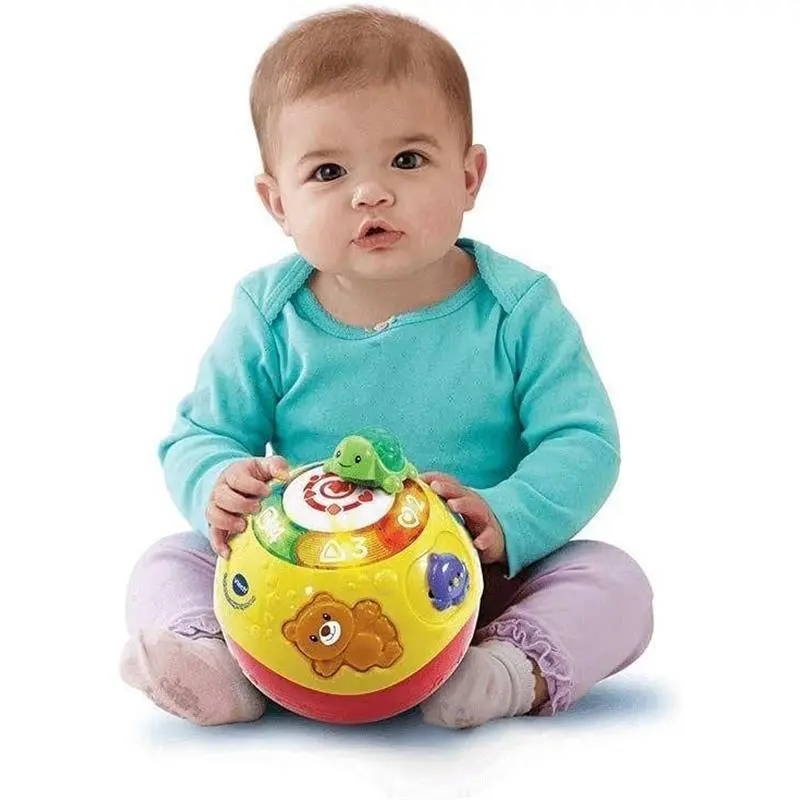 VTech Crawl & Learn Bright Lights Ball, Interactive Baby Toy with Lights, Colours & Sounds, Motor Skills Development Toy for babies 6, 12, 24, 36 Months, English version, Multicolor 2