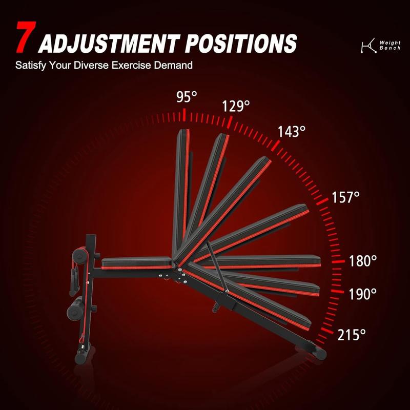 GymSets Adjustable & Foldable Weight Bench 5