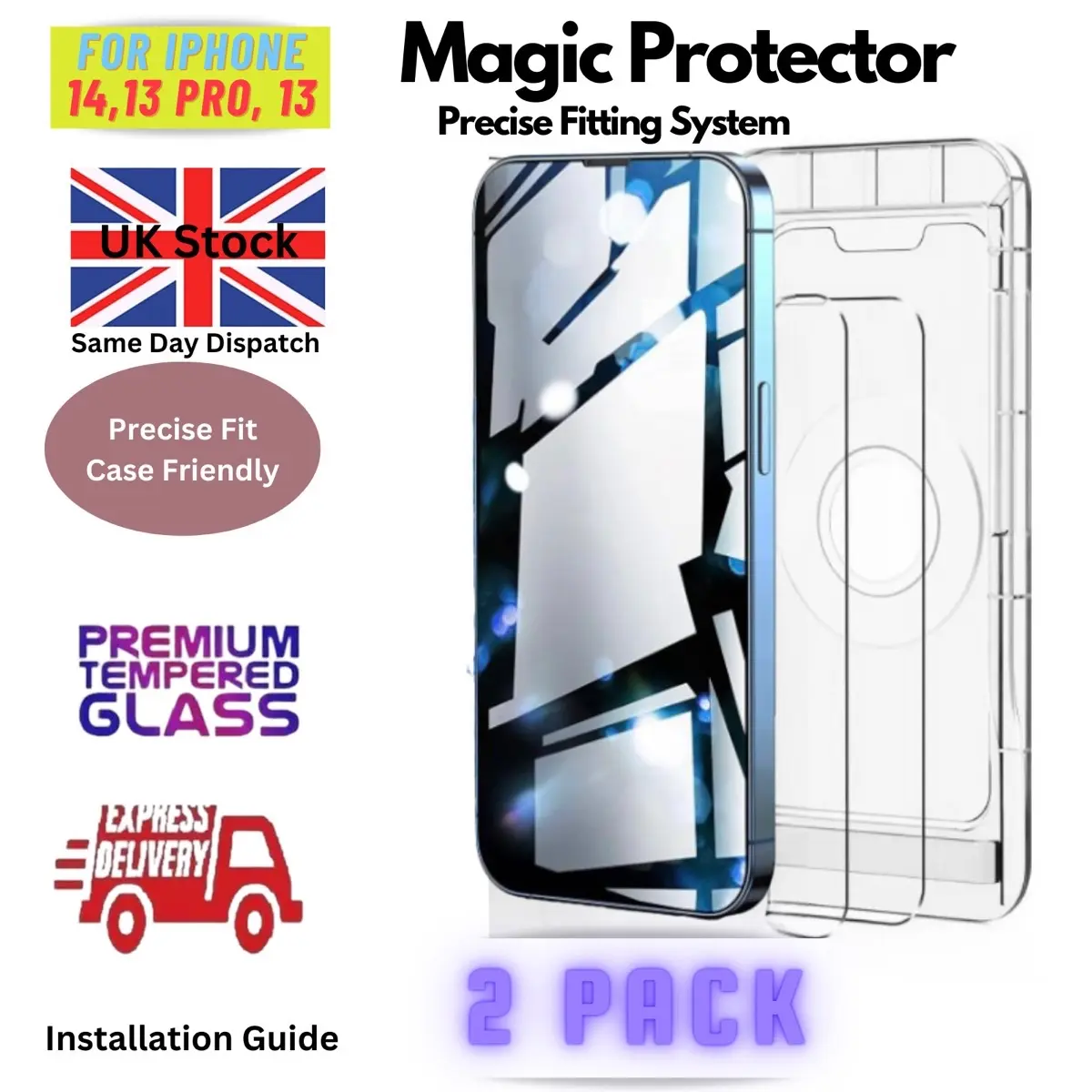 Magic Screen Protector Tempered Glass For iPhone 14 iPhone 13 Pro iPhone 13