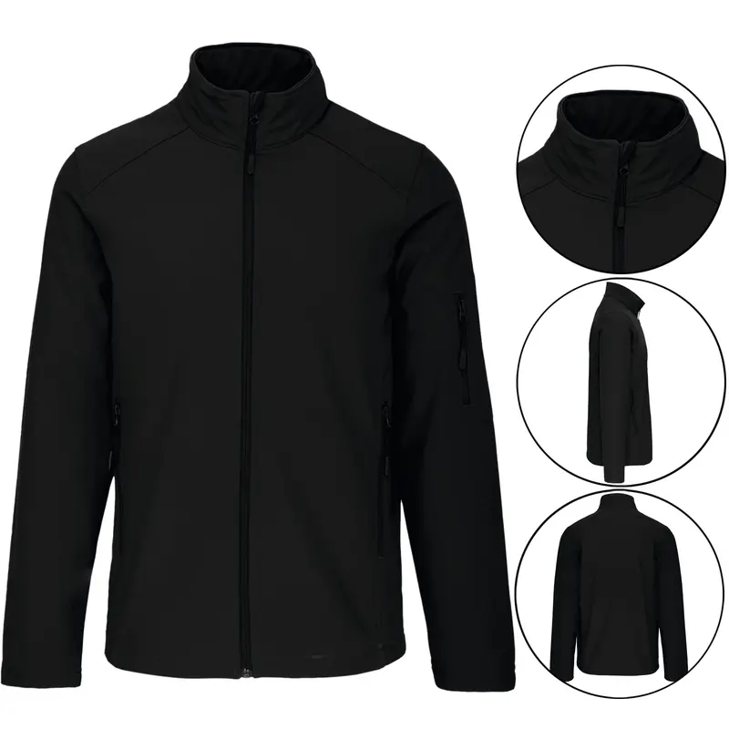 Mens Soft Shell Water Resistant Fleece Lined Jacket Waterproof Windproof Outdoor Work 1