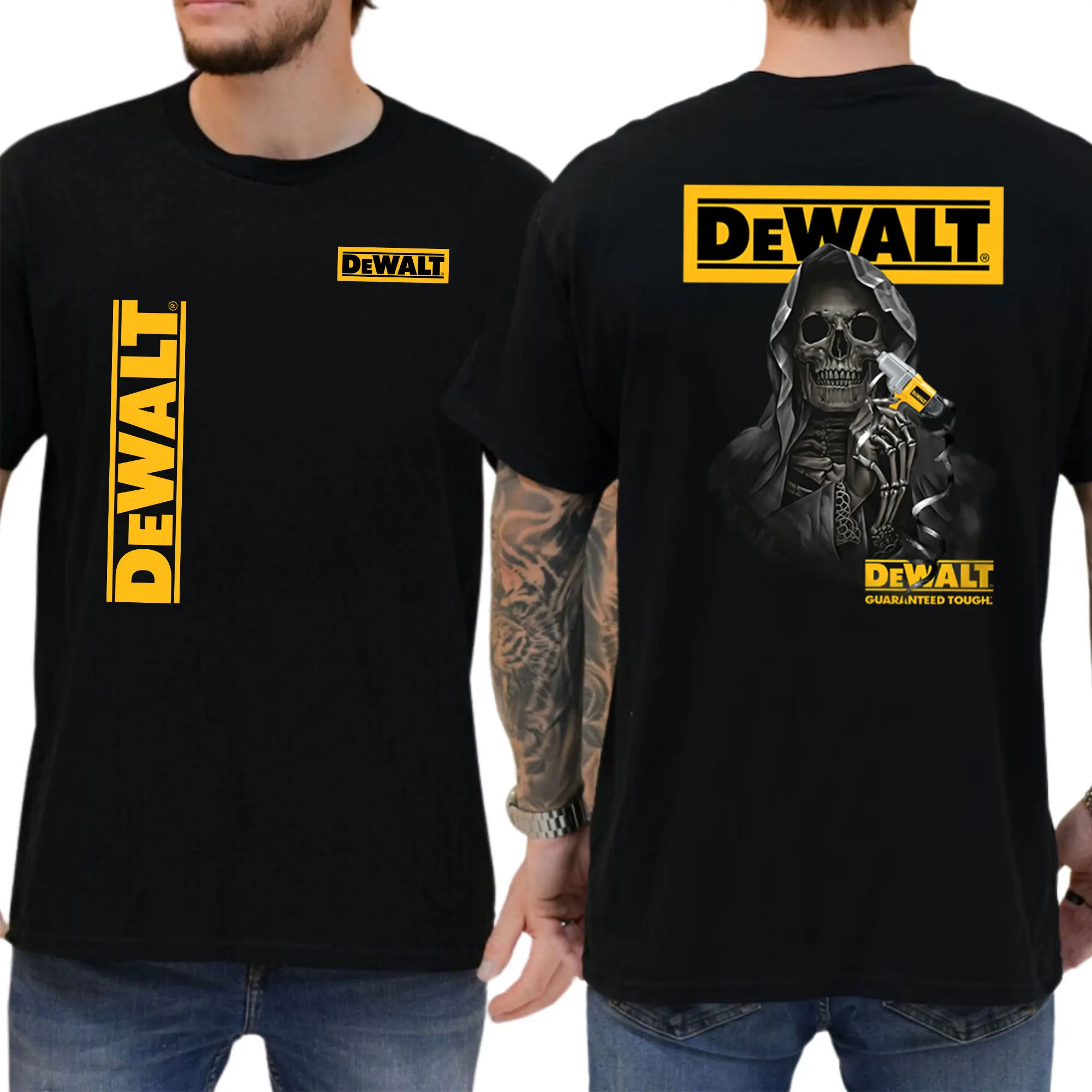Dewalt Skull Classic Tee T-Shirt, Cotton Top Menswear, Short Sleeve Unisex Shirt