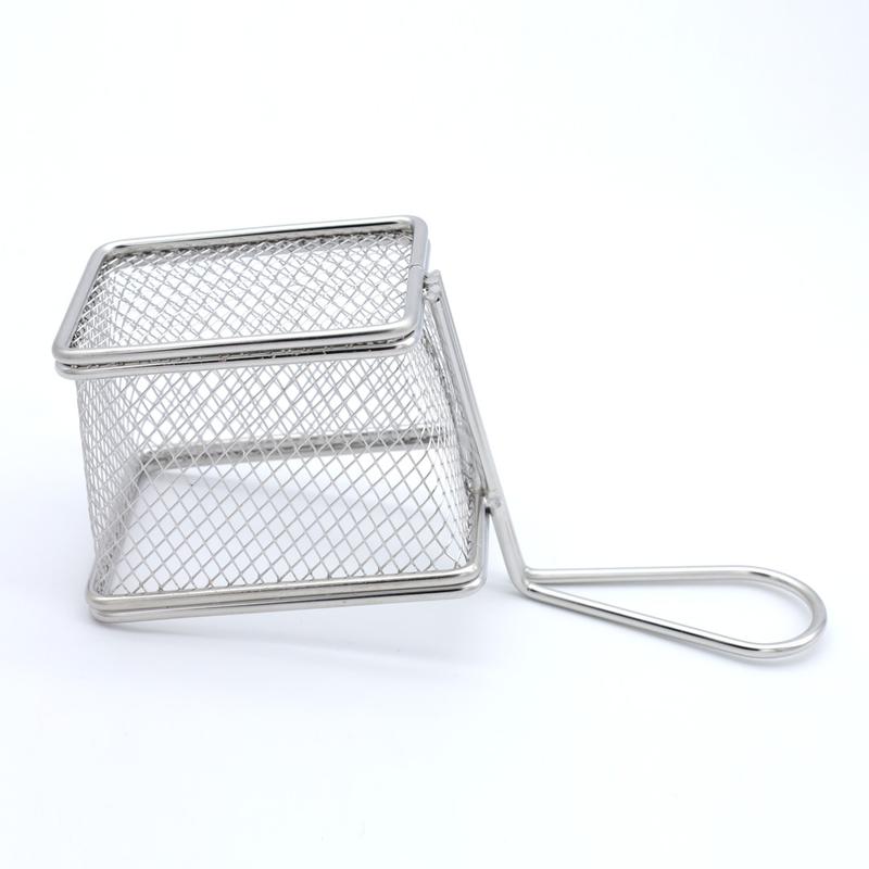Buckingham Mini Serving Basket Rectangular for Fries Nuts Tenders Appetiser Stainless Steel Kitchen Organiser for Snacks, Sides, and Table Presentation 4