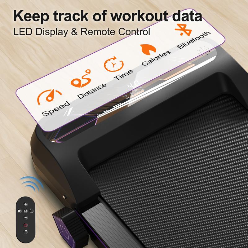 Walking  Pad Treadmill for Home Gym Fitness - 5-Level Manual Incline Adjustment, Compact Running Deck, Bluetooth Connectivity 6