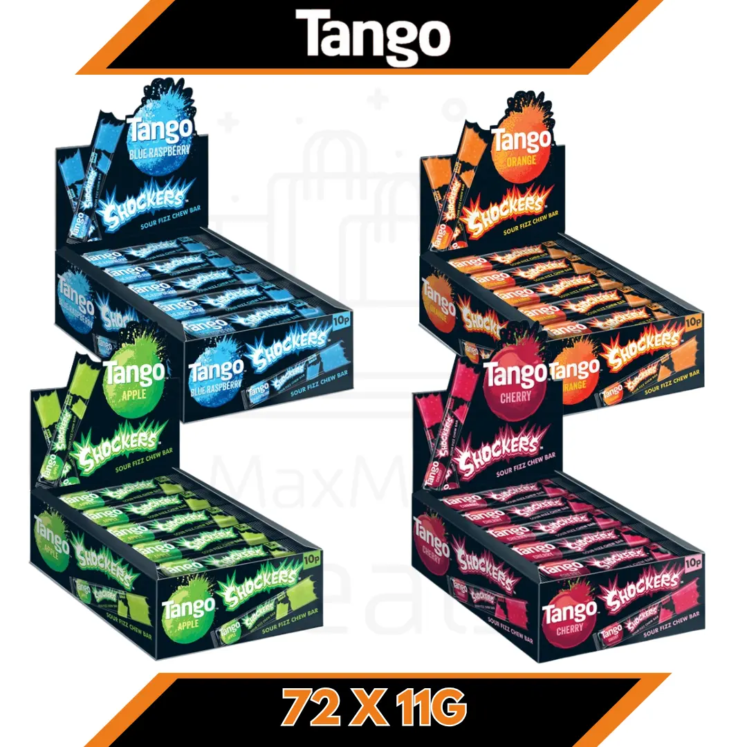 Tango Shocker Bars All Variety 72 X 11G Bulk Pack Candy