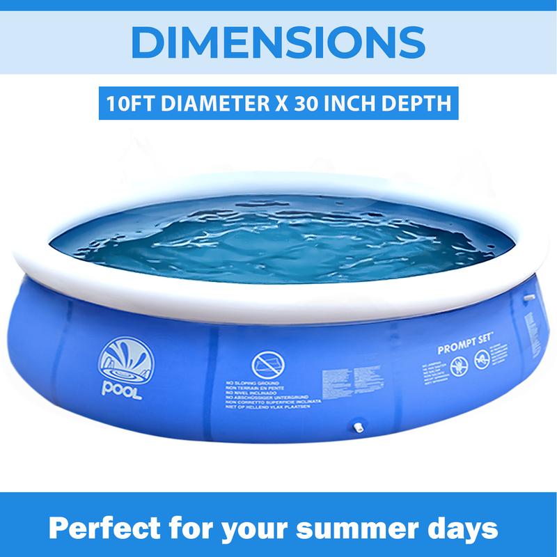 10ft Prompt Set Inflatable Paddling Pool Swimming Pool Family Fun Outdoor Party 1