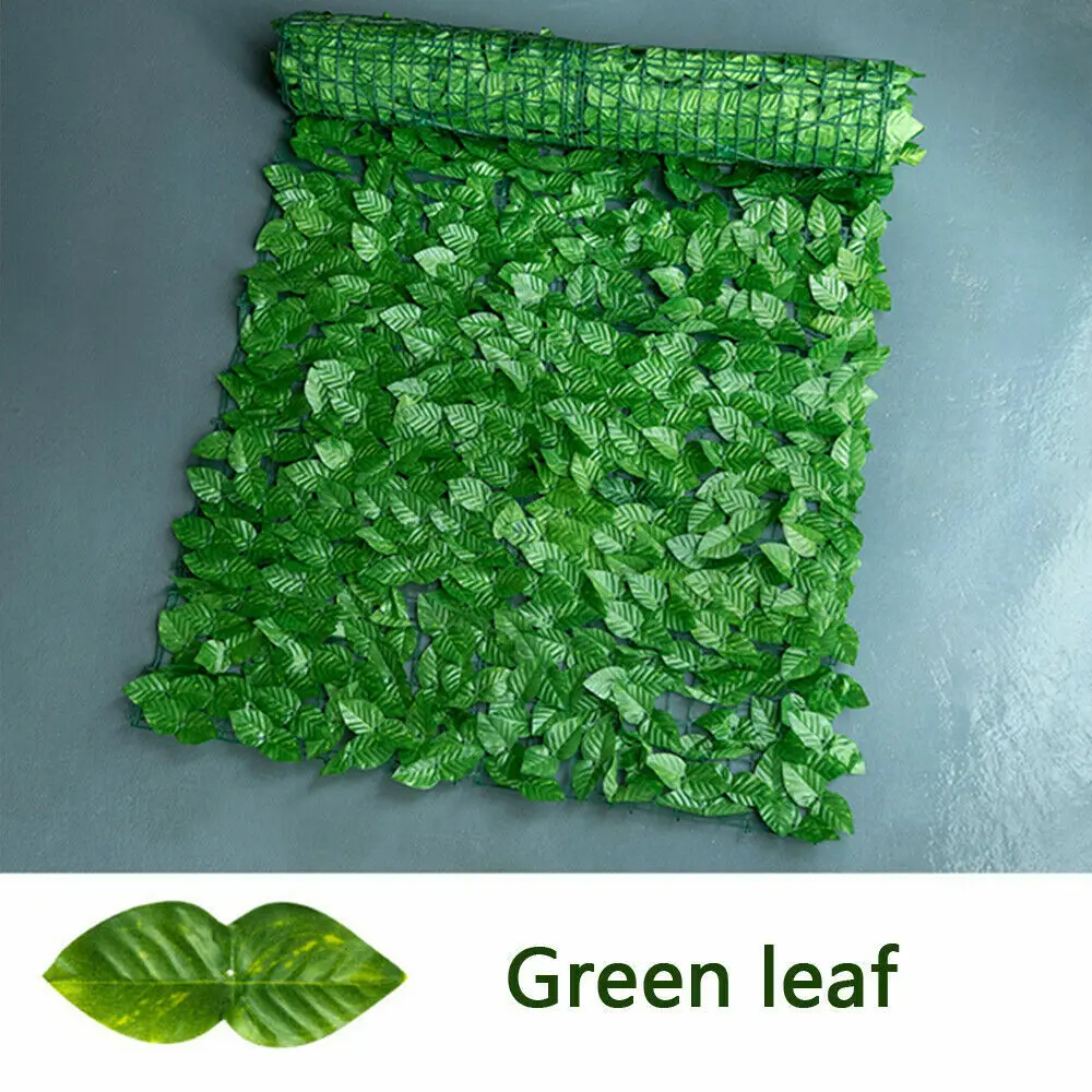 3M Roll Artificial Hedge Garden Fake Ivy Leaf Privacy Fence Screening Panel Wall