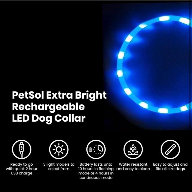 LED Collar for Dogs and Cats - 5***** Rating gray universal doggear 8
