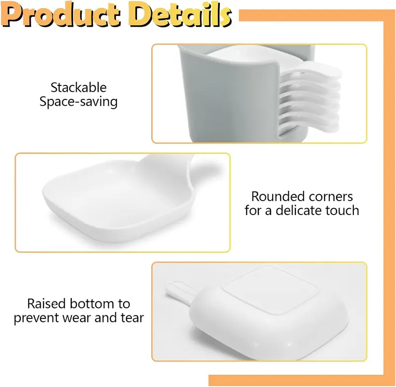 Dipping Sauce Plate & Holder Set 6 Count Dipping Sauce Plate Set Vinegar & Soy Sauce Dish Set Including 6 Count Seasoning Dish With Storage Box Family Serving 2