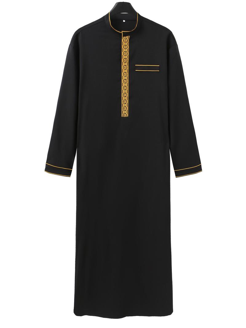 Product Introduction of Moroccan Muslim Long Sleeve Embroidered Casual Ethnic Arabic Robe 2