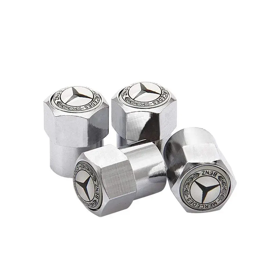 Benz Special Dust Valve Caps - Universal fit in Chrome