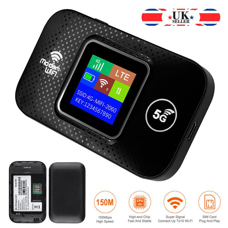 Product Introduction of Unlocked 4G LTE LCD Portable Mobile Broadband Wireless WiFi Router MiFi Hotspot 12