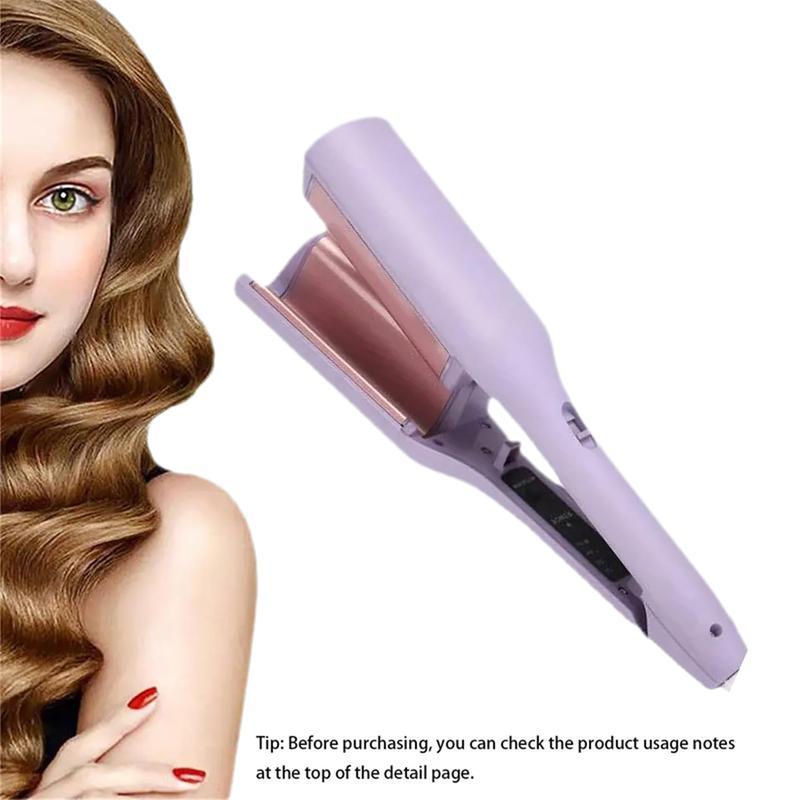 【Special Promotions】-French wave curling iron,romantic French egg roll curling iron, water rippleegg roll 32MM French V-shaped curling iron, 4-speed temperature adjustment, fast heatingadjustable temperature, suitable for any hairstylehair type Comfort 1