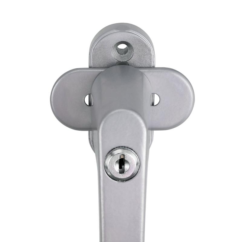 Product Introduction of 4Pcs Window Handle Key Locking Silver Universal Aluminum Double Glazing Fitting 25
