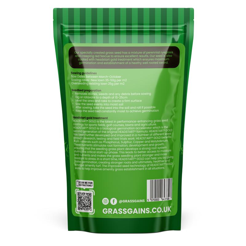 Grass Gains Super Seed with Headstart Gold Coating 1kg 2