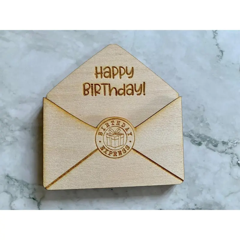 Personalised Happy Birthday Envelope Gift Card Holder 2