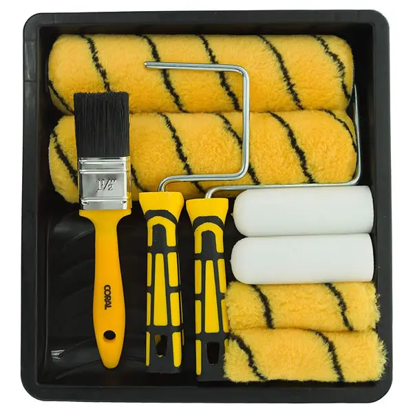 Coral 10411 Max Coat Paint Roller and Brush Set for Emulsion and Gloss 10 Piece Pack Set