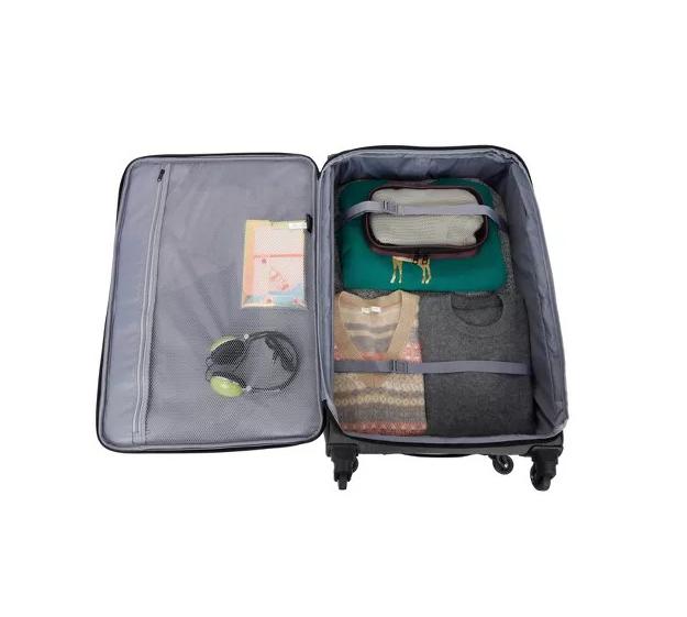 20/24/28 Inch Lightweight Soft Shell Suitcase 4 Wheels Cabin Medium Large Set Of 3 Luggage Expandable Pockets Travel Holiday Clothes Shoes Bus Plane Car British Airways Jet2 Virgin Emirates Atlantic KLM Lufthansa 2
